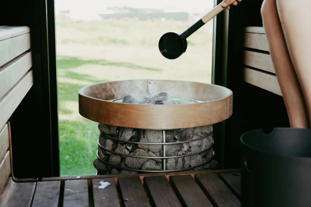 Löyly or steam in a traditional sauna